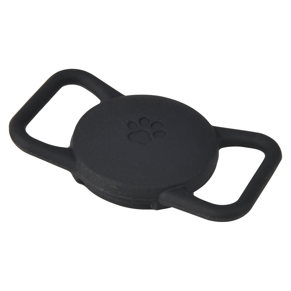 Pet Locator Tag with Collar Holder (Black)