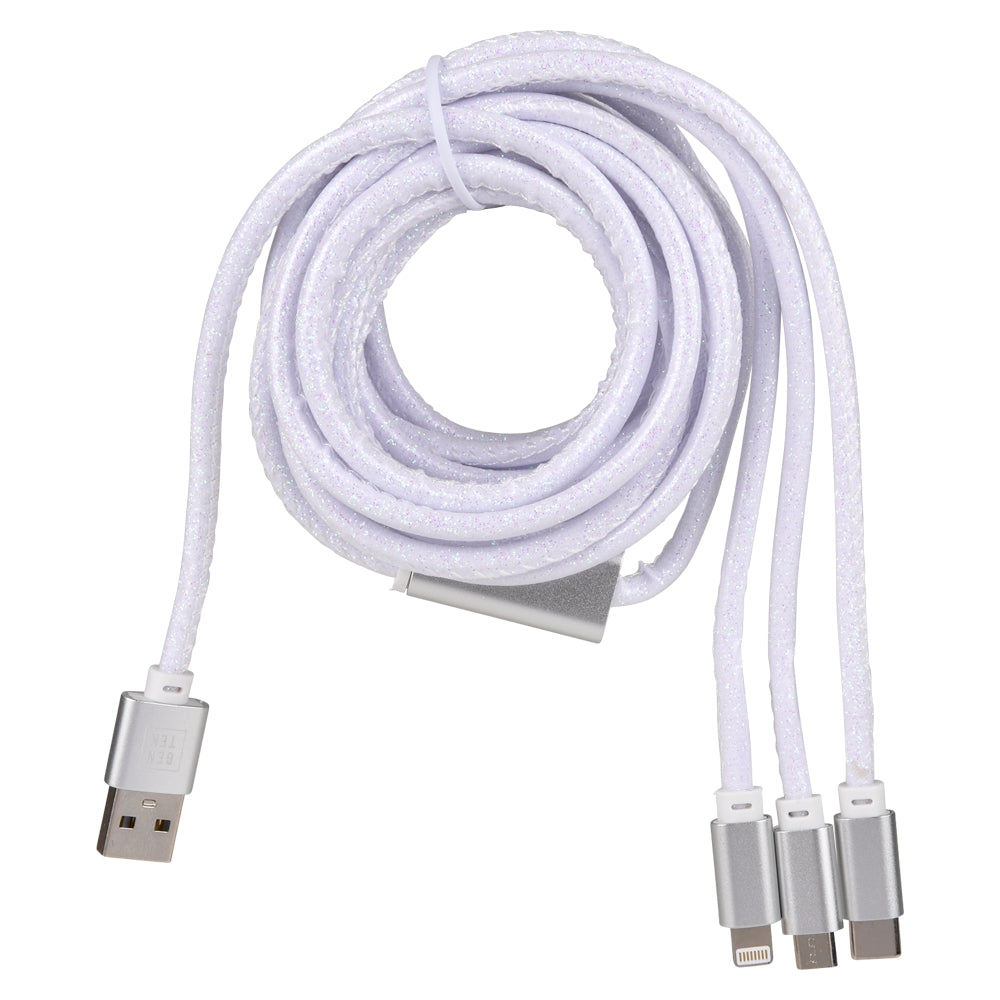 Lightning USB-C Cable 3-in-1 (White)