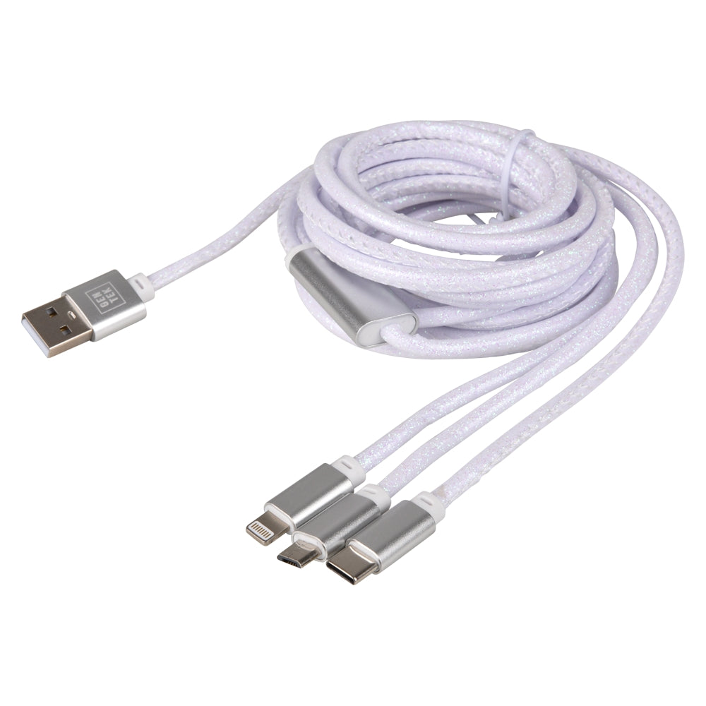 Lightning USB-C Cable 3-in-1 (White)