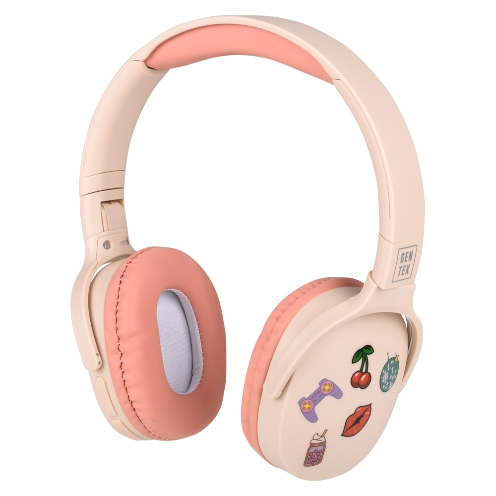 Wireless Headphones With Stickers (Pink)
