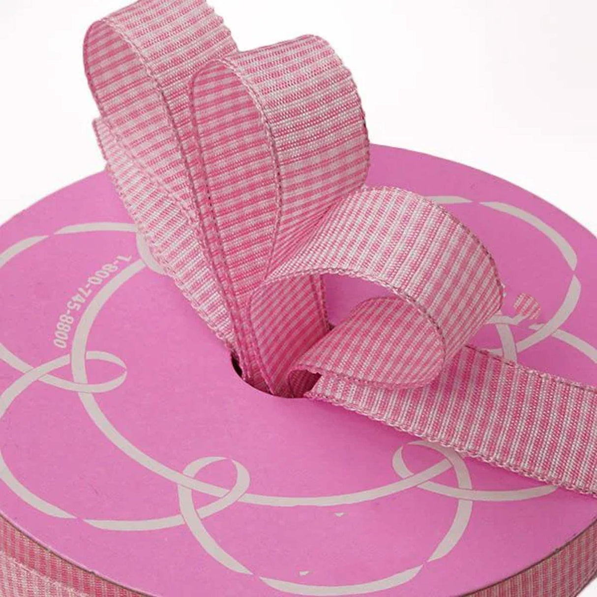 Wendy Gingham Wired Ribbon 5/8 '' X 25 yd Pink Color 1 / roll