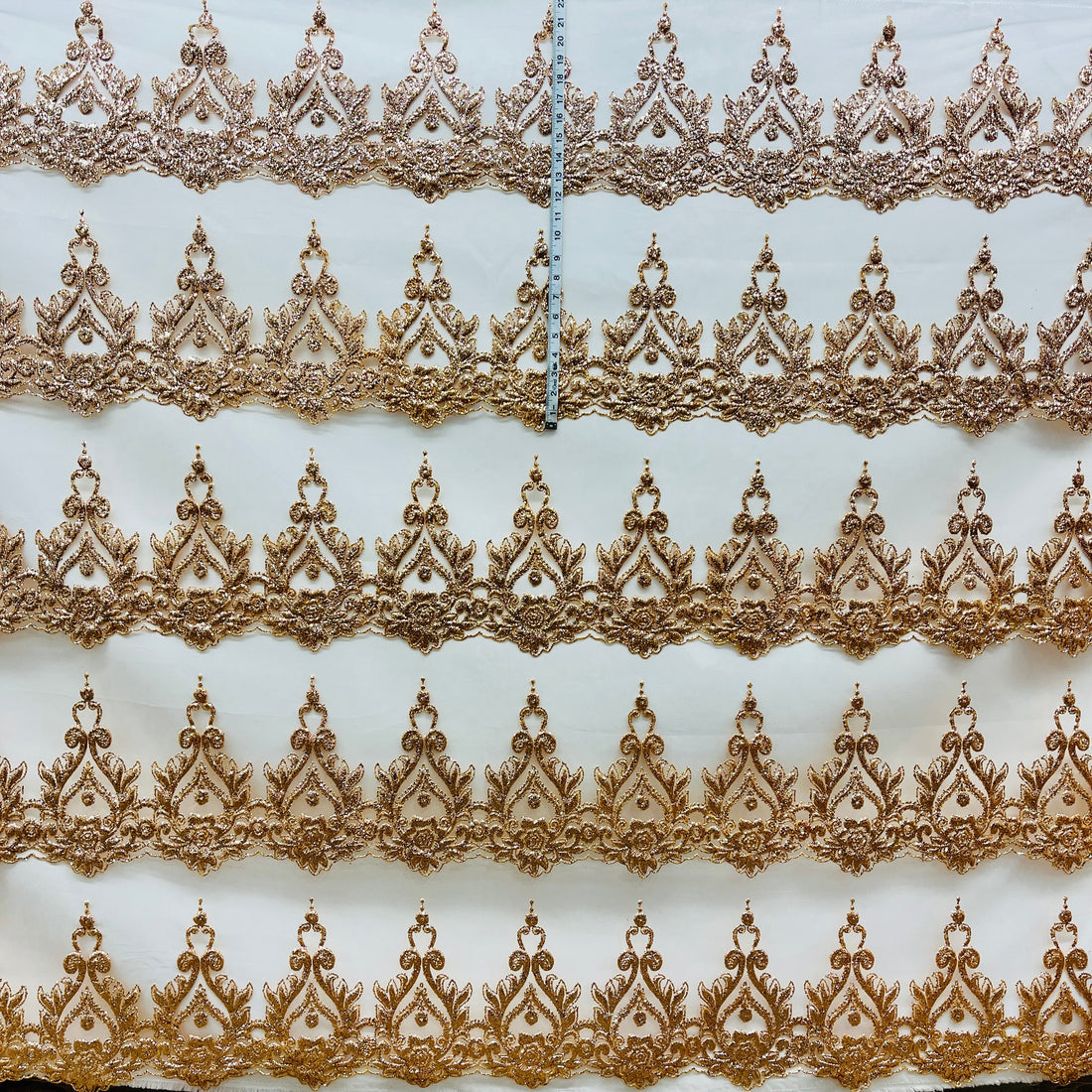 1 Yard 55" Wide Glitter Mesh Fabric Lace Elegant Polyester for Quinceanera & Formal Wear