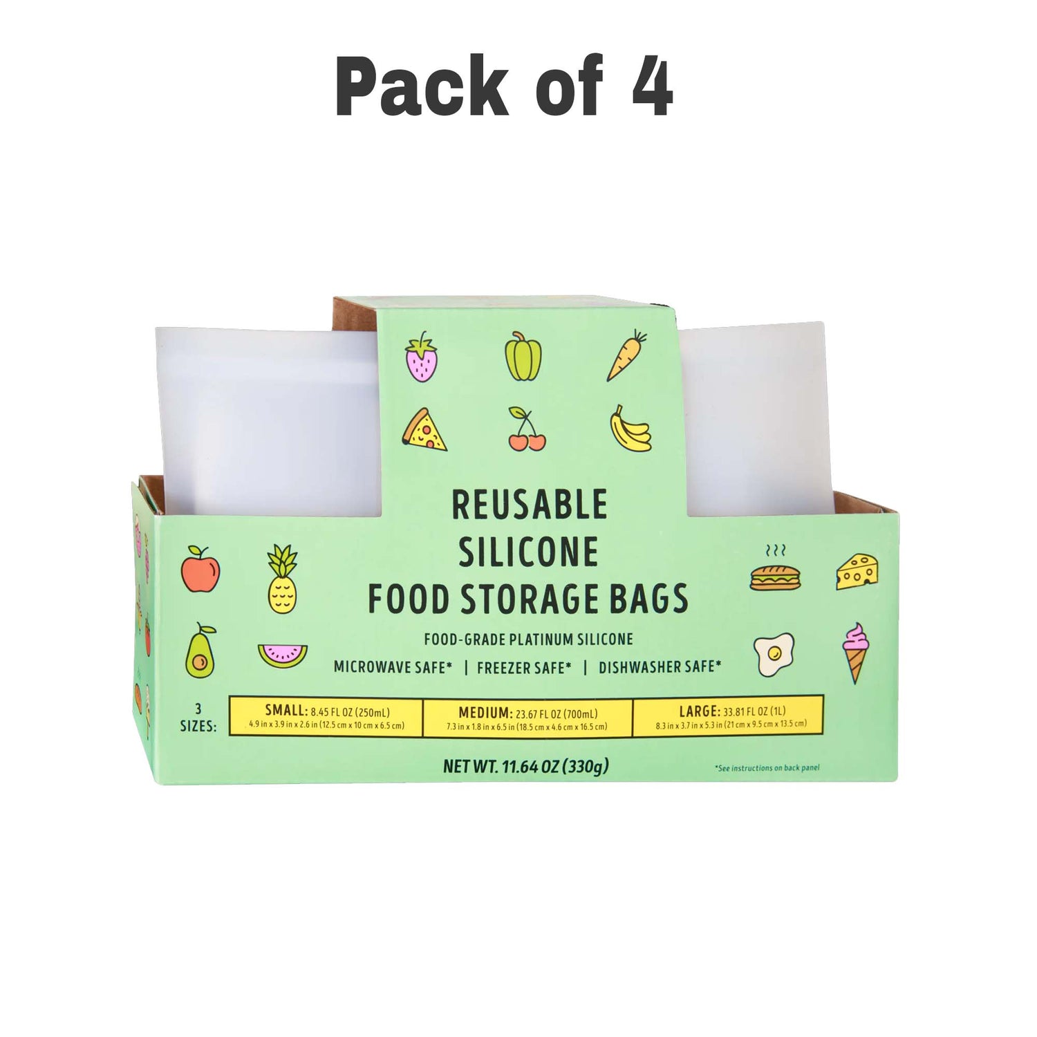 Traders Joe's Reusable Silicone Food Storage Bags