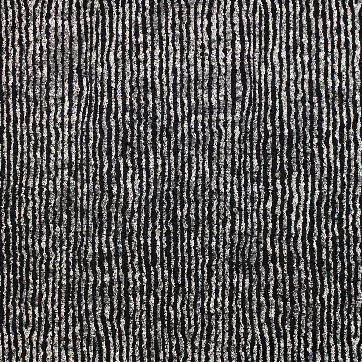 Elizabeth Faux Silk Fabric - Textured Wavy Striped Jacquard, 55" Width (1 Yard)