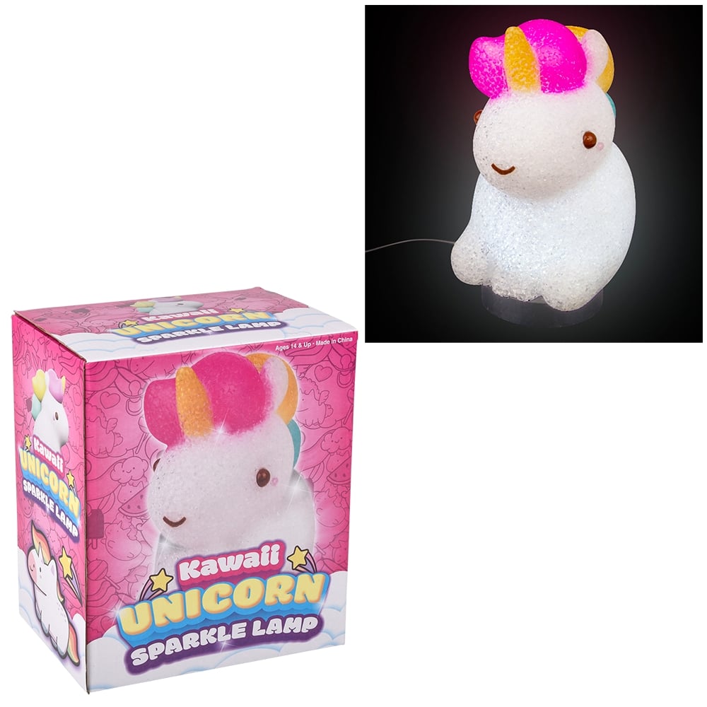 Unicorn Sparkle Lamp 7.5" Kawaii Sitting Unicorn