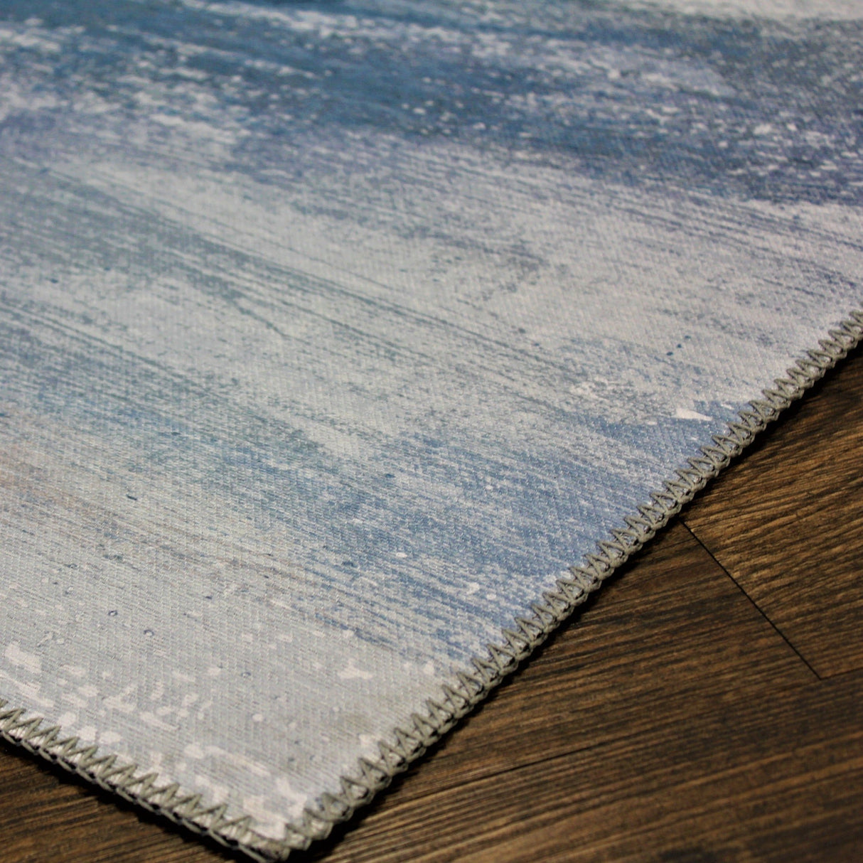 Blue Meadow Comfort Print Art Design Polypropylene Rug - Blue, Printed, 7'6" X 10'3" (1 Rug)