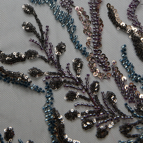 1 Yard Embroidered Lace Fabric Beaded, Sequined with Amazing Rich Design 50/52" Wide
