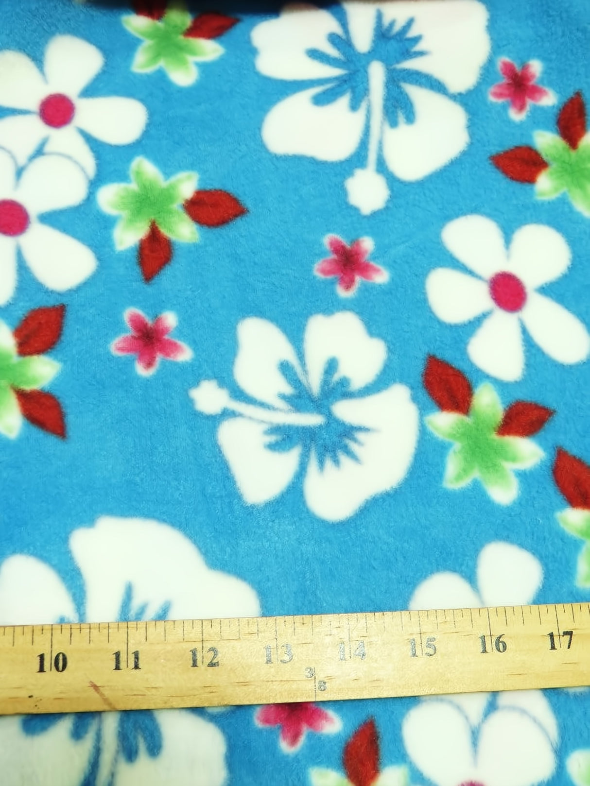 Breezy Ocean Flowers Printed Fleece Fabric