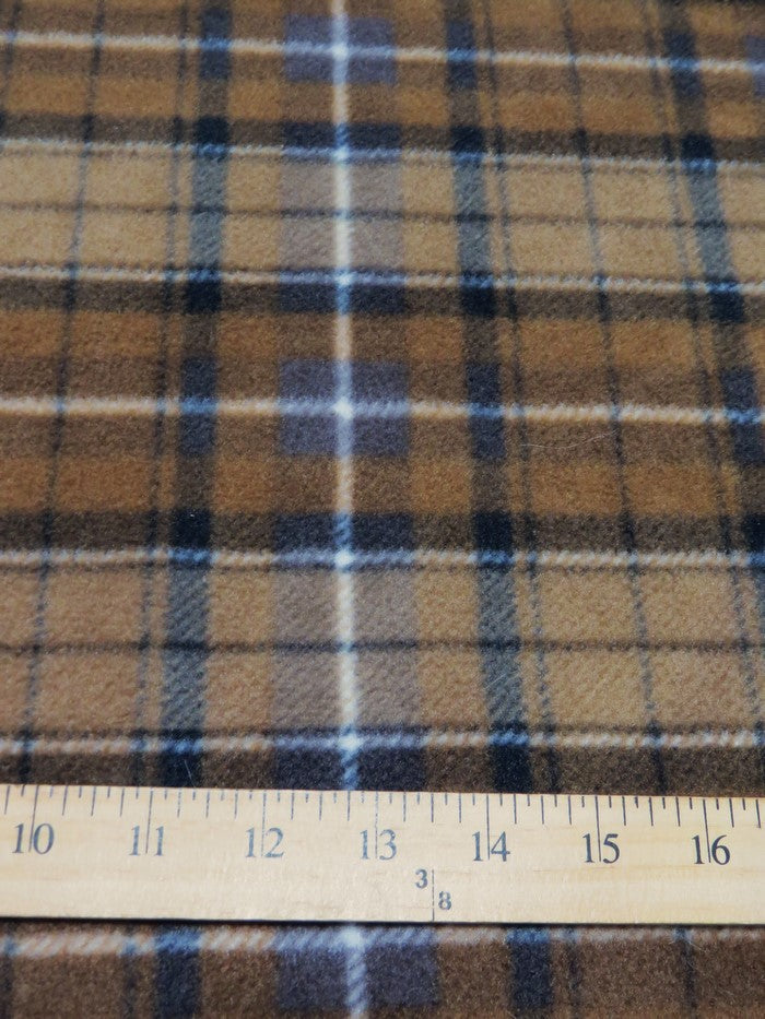Western Tartan Plaid Fleece Printed Fabric