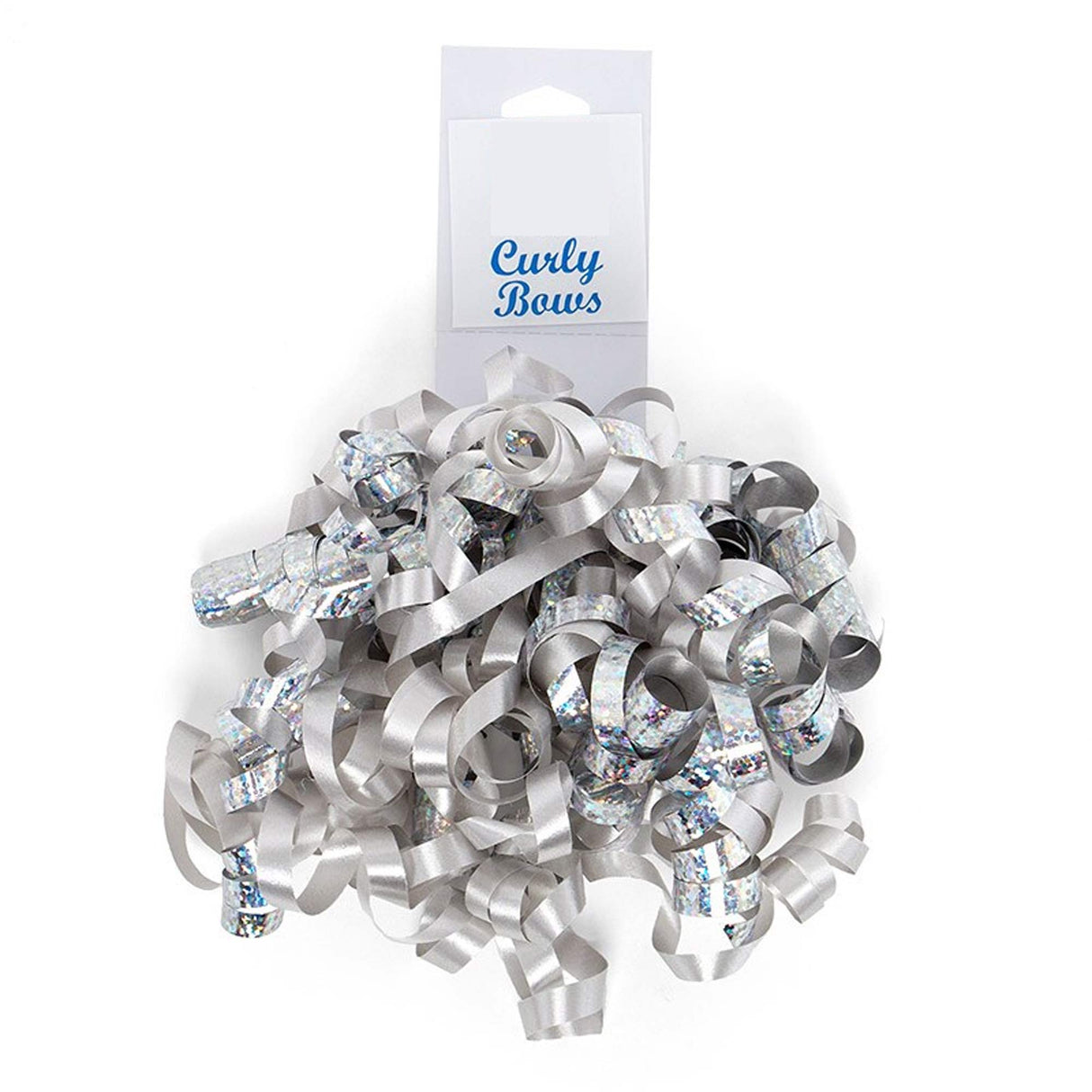 Solid Colored Crimped Curly Bows 5 '' Silvers Color 24 each / case