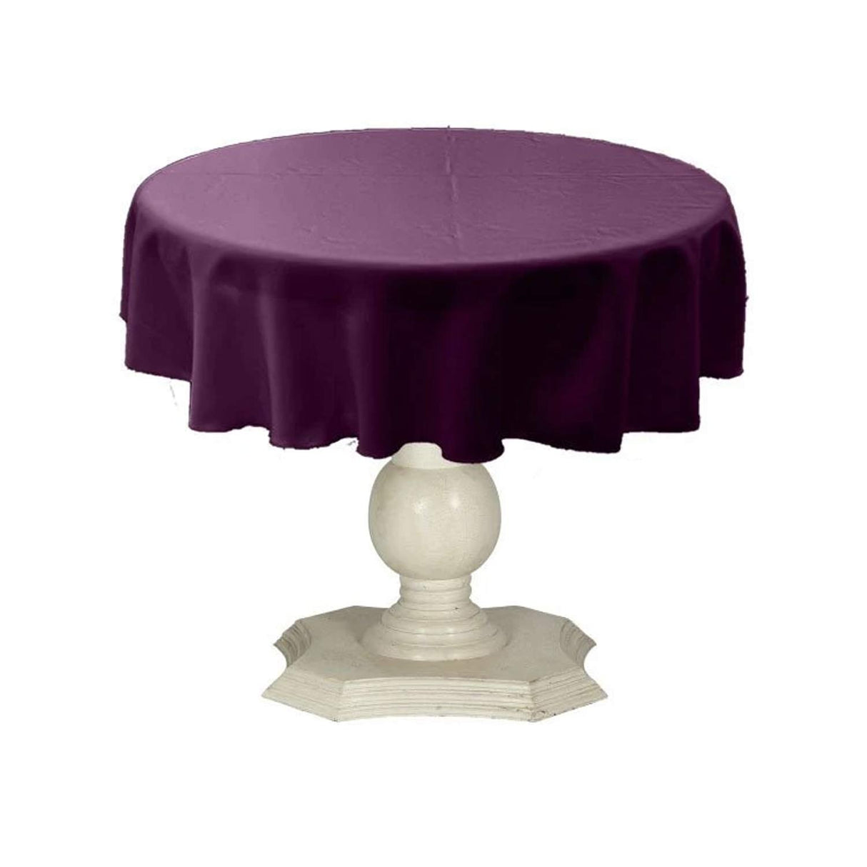 Tablecloth Dull Bridal Satin Fabric - Solid Color, 42" Round (1 Piece)