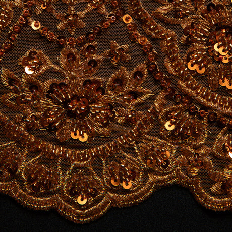 1 Yard 50/52" Wide Polyester for Wedding & Evening Gowns Embroidered Beaded Sequined Lace Fabric