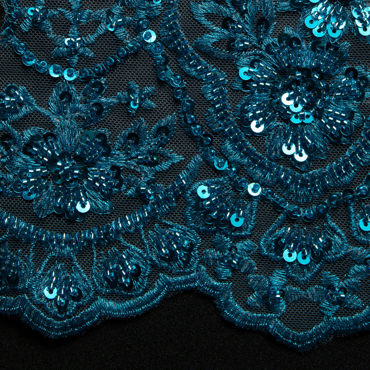1 Yard 50/52" Wide Polyester for Wedding & Evening Gowns Embroidered Beaded Sequined Lace Fabric
