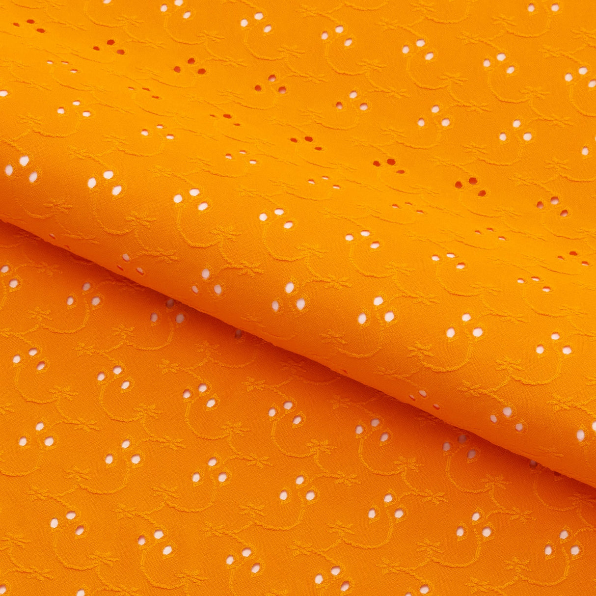 Eyelet Polyester Spandex Jacquard Fabric - Floral Pattern, 51" Width, 4-Way Stretch (1 Yard)