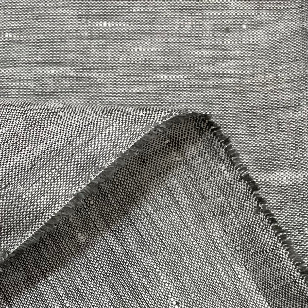 Pure Linen 2-Tone Melange Charcoal Ivory