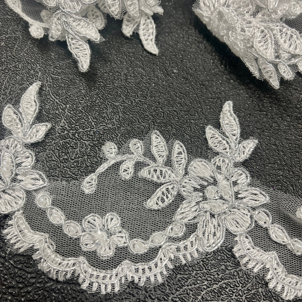 Beaded Corded Lace Trim 3" Wide