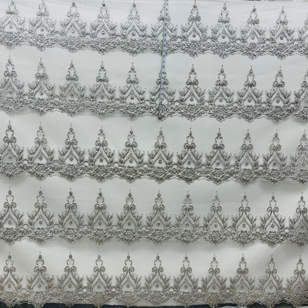 1 Yard Turquoise Glitter Mesh Fabric Lightweight Sparkle 55 Inch Width