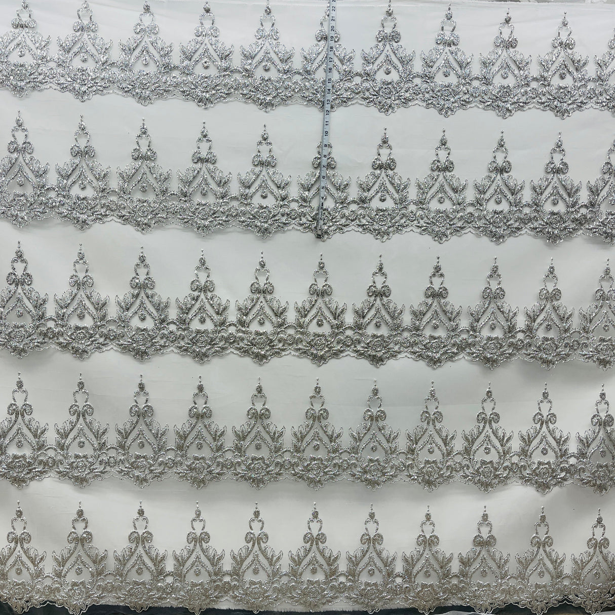 Glitter Mesh Fabric Turquoise