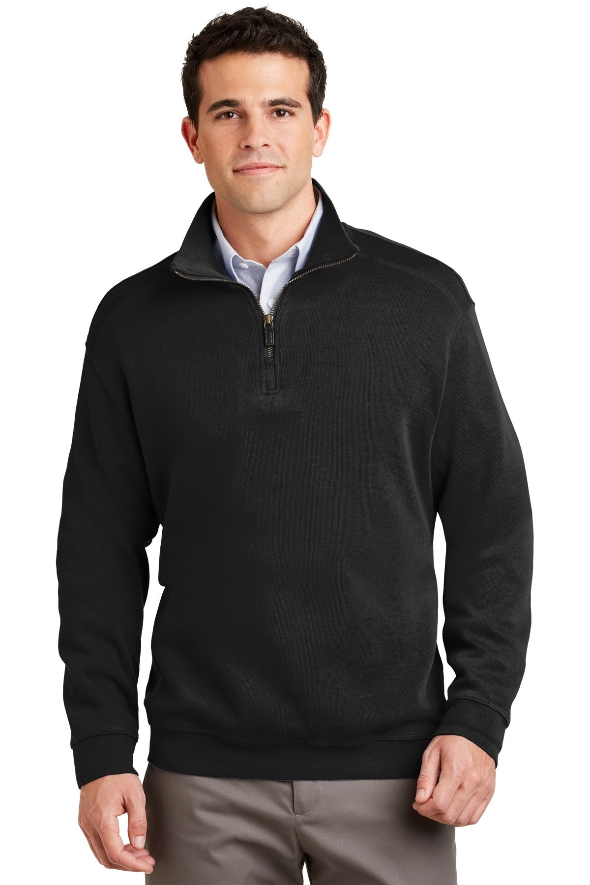 Port Authority® Flatback Rib 1/4-Zip Pullover