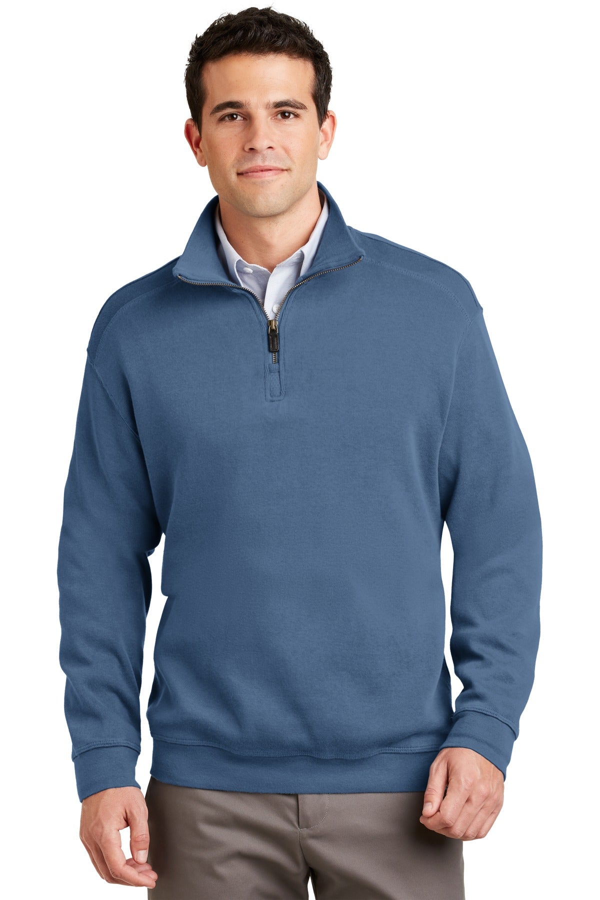 Port Authority® Flatback Rib 1/4-Zip Pullover