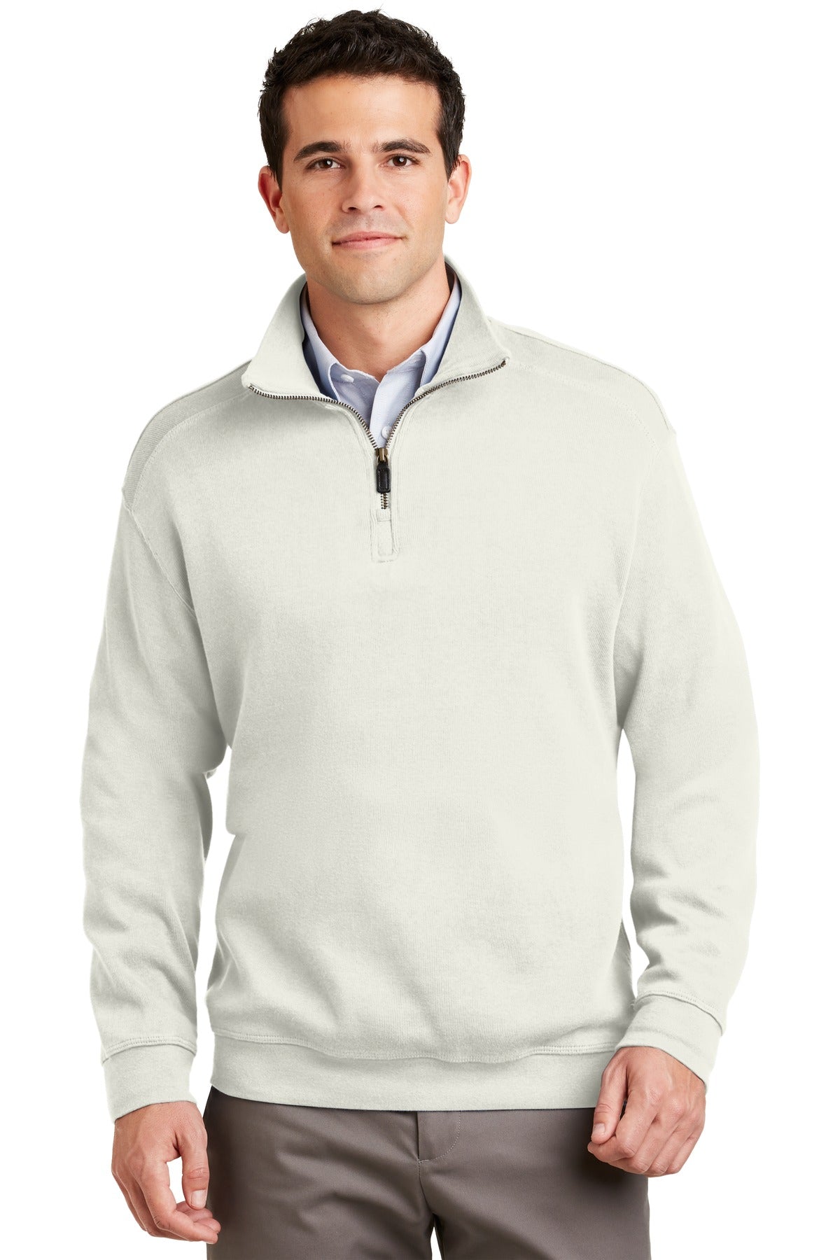 Port Authority® Flatback Rib 1/4-Zip Pullover