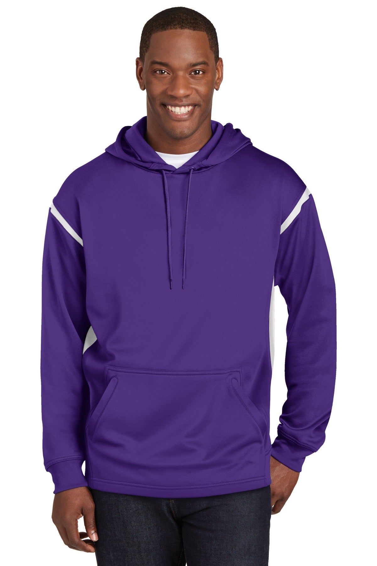 Sport-Tek® Tall Tech Fleece Colorblock Hooded Sweatshirt