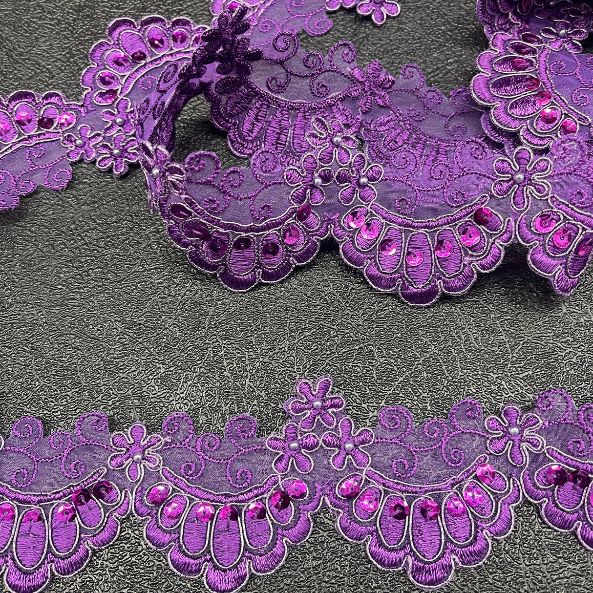 Beaded Corded Lace Trim