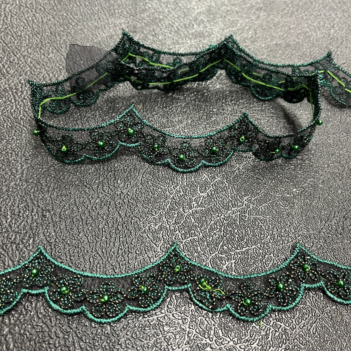 Beaded Corded Lace Trim