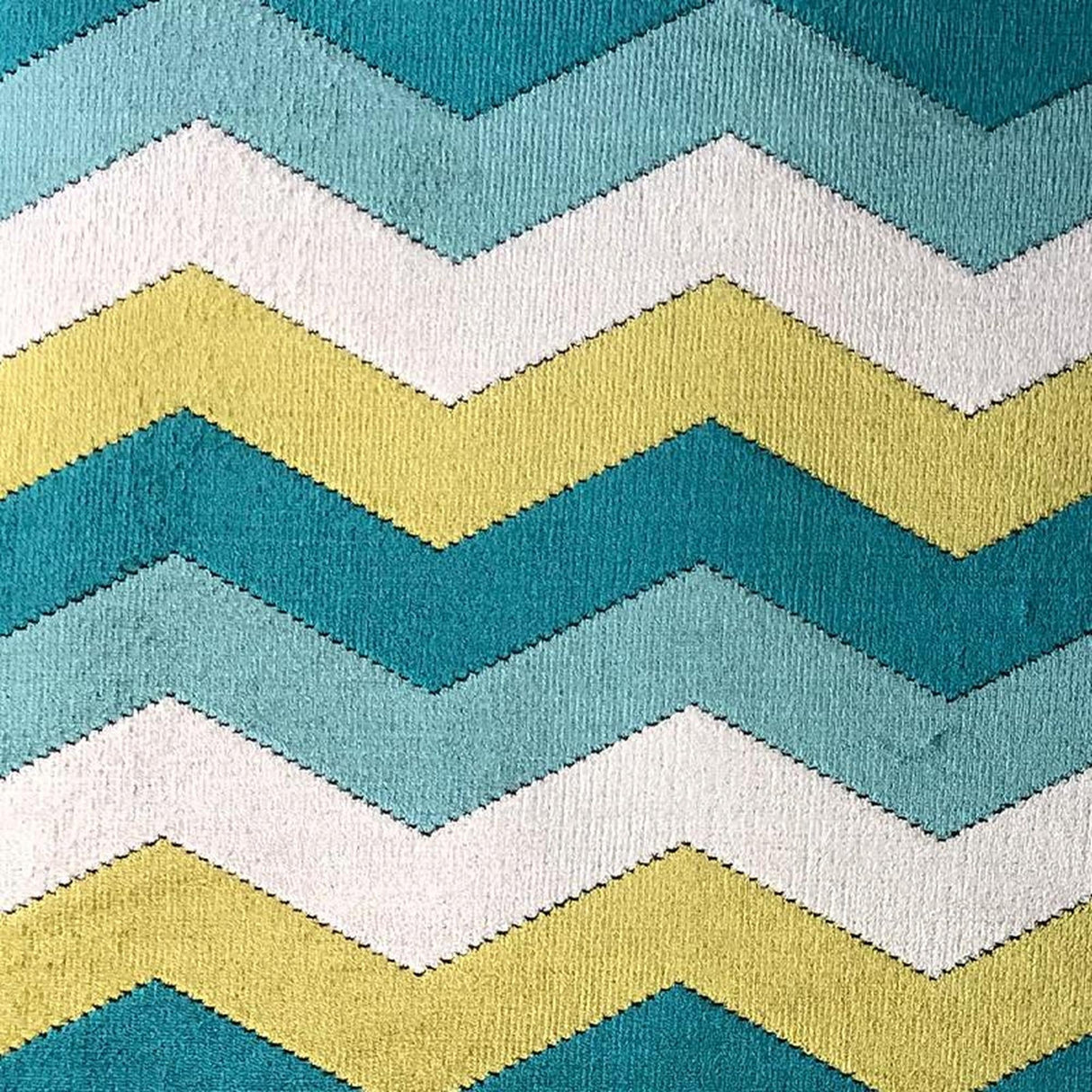 Fabiana Cut Velvet Fabric - Zigzag Chevron, Multi Colored, 55" Width (1 Yard)