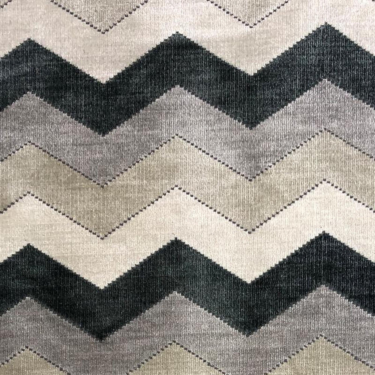 Fabiana Cut Velvet Fabric - Zigzag Chevron, Multi Colored, 55" Width (1 Yard)