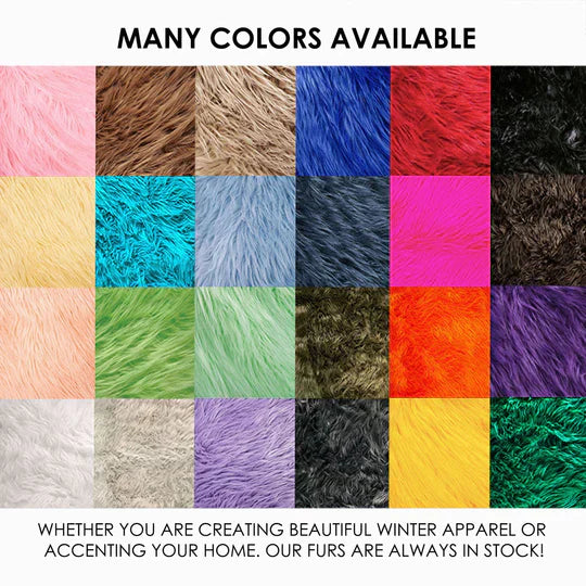 Faux Fur Fabric Scraps by the Pound, Many Colors