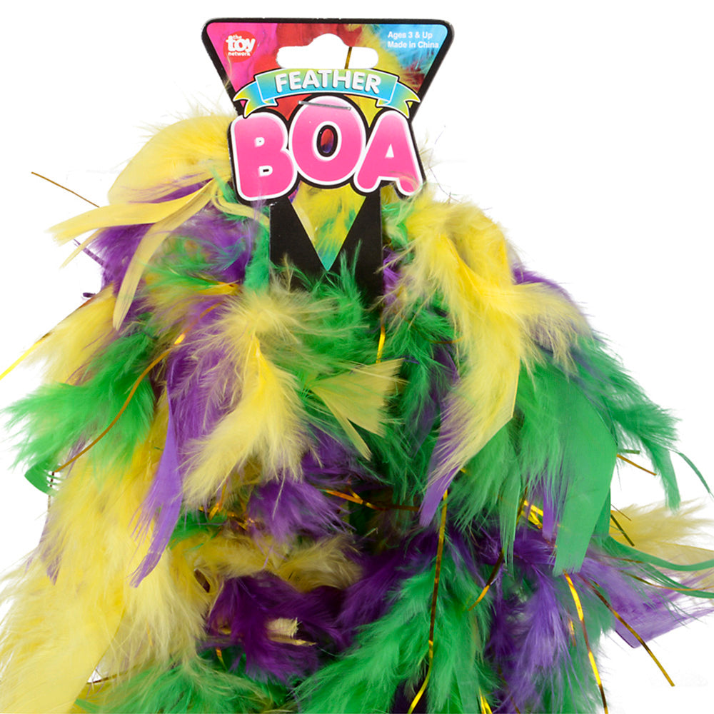 Mardi Gras Boa With Gold Tinsel (1 PC)