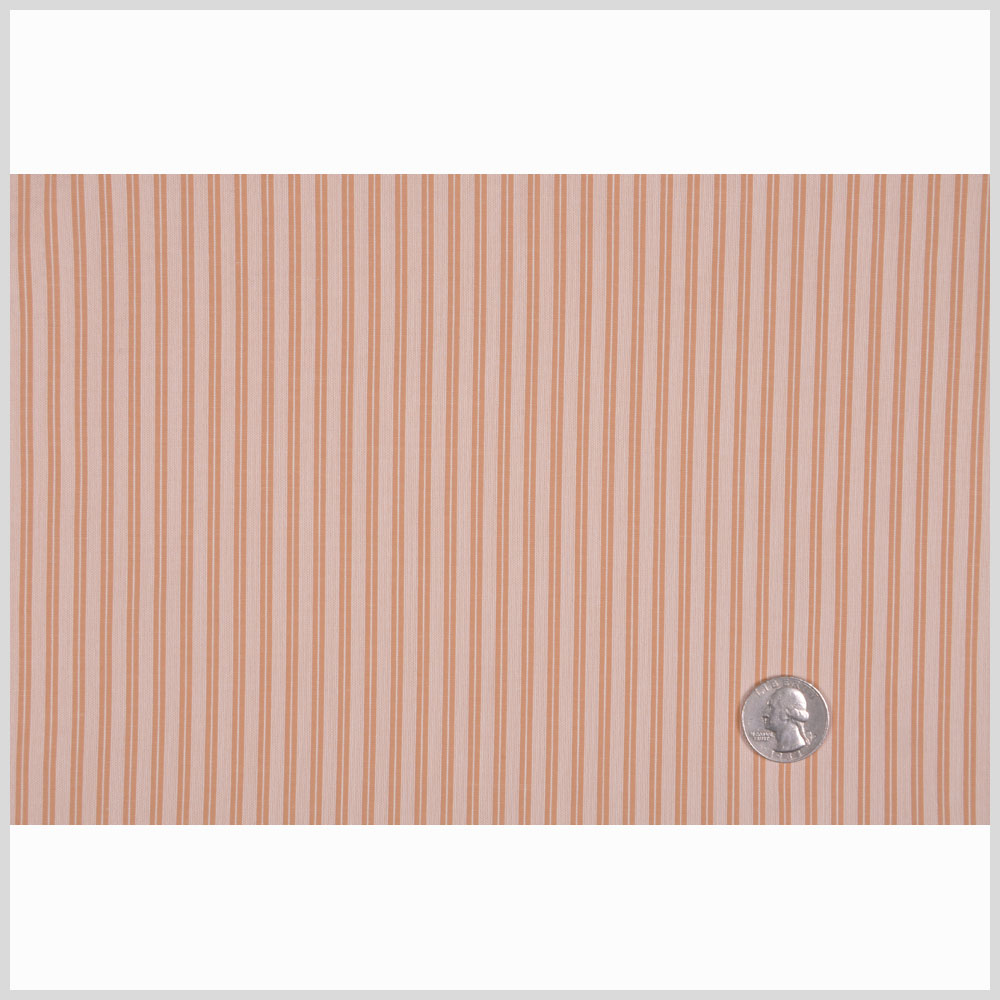 Clay/Off-White Striped Shirting