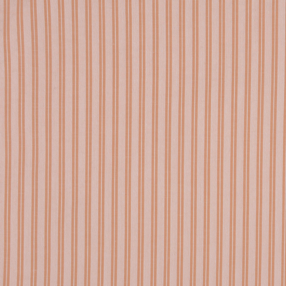 Clay/Off-White Striped Shirting