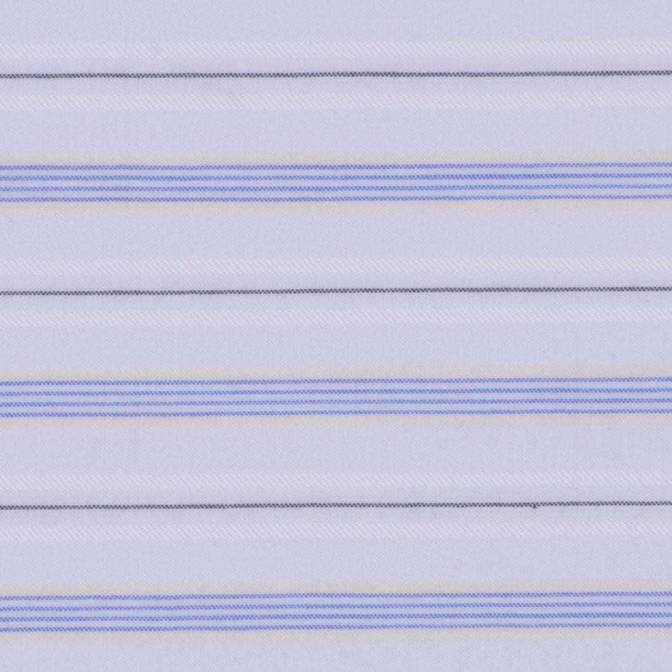 Pale Blue Pencil Striped Cotton Shirting