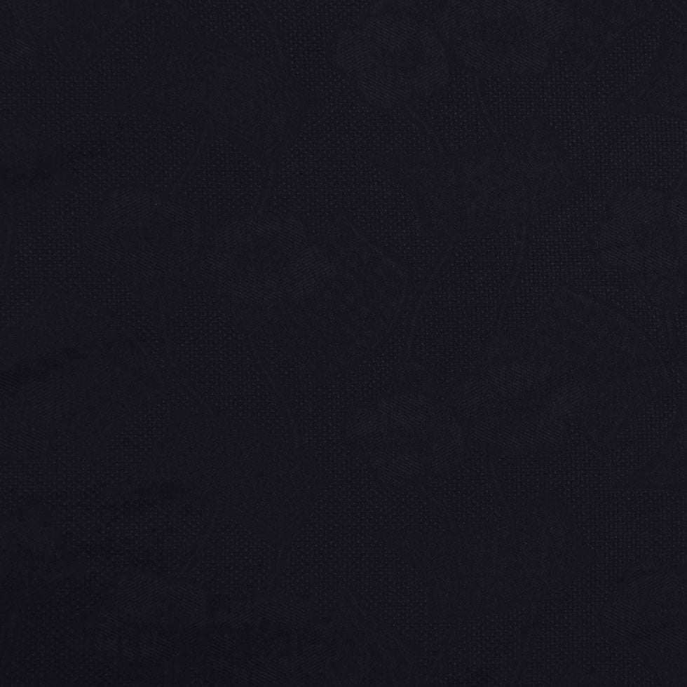 Loose-Woven Black Cotton Jacquard