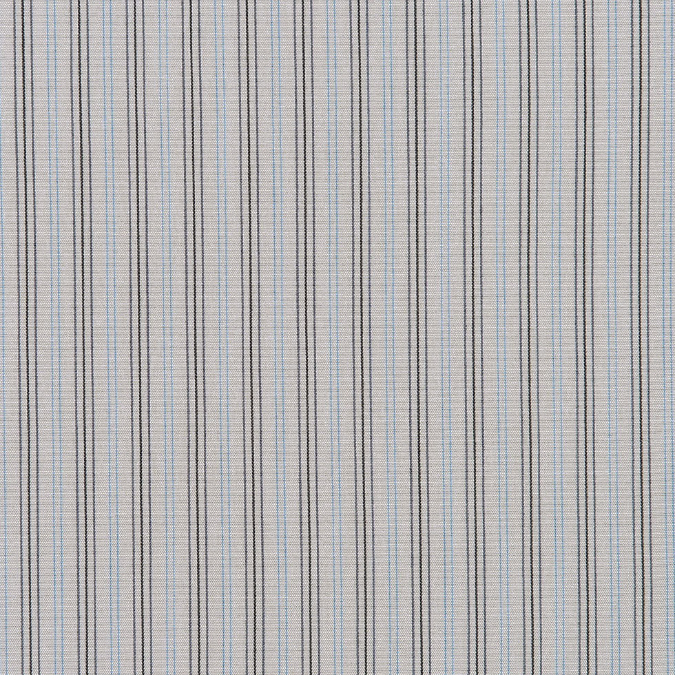 Light Gray Striped Cotton Stretch Shirting