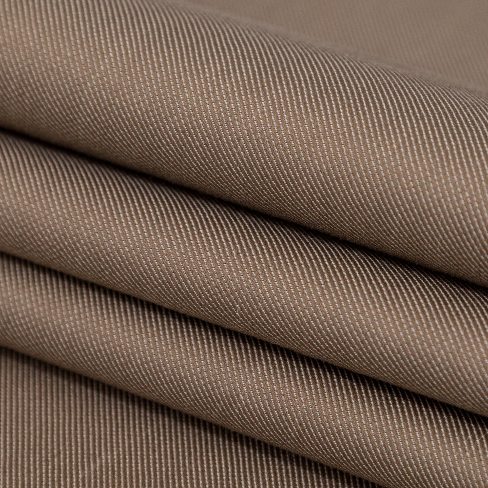 Greige and Almond Milk Double Faced Cotton Twill