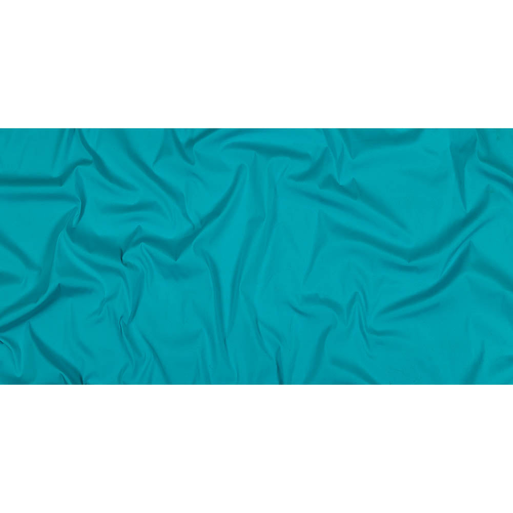 Turquoise Stretch Cotton and Nylon Shirting