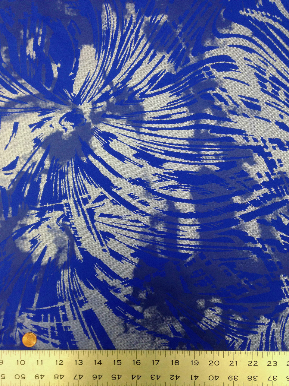 Abstract Splash Big Pattern 3 Tone Matte Silver Gray Foil Nylon Spandex Fabric - Royal, Purple, Hot Pink, Black, White, Red, Abstract Pattern, 58"-60" Width