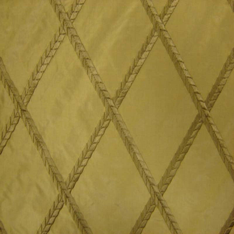 Fina Fabric 100 Percent Silk Taffeta Fabric - Diamond Embroidered, 54" Width (1 Yard)