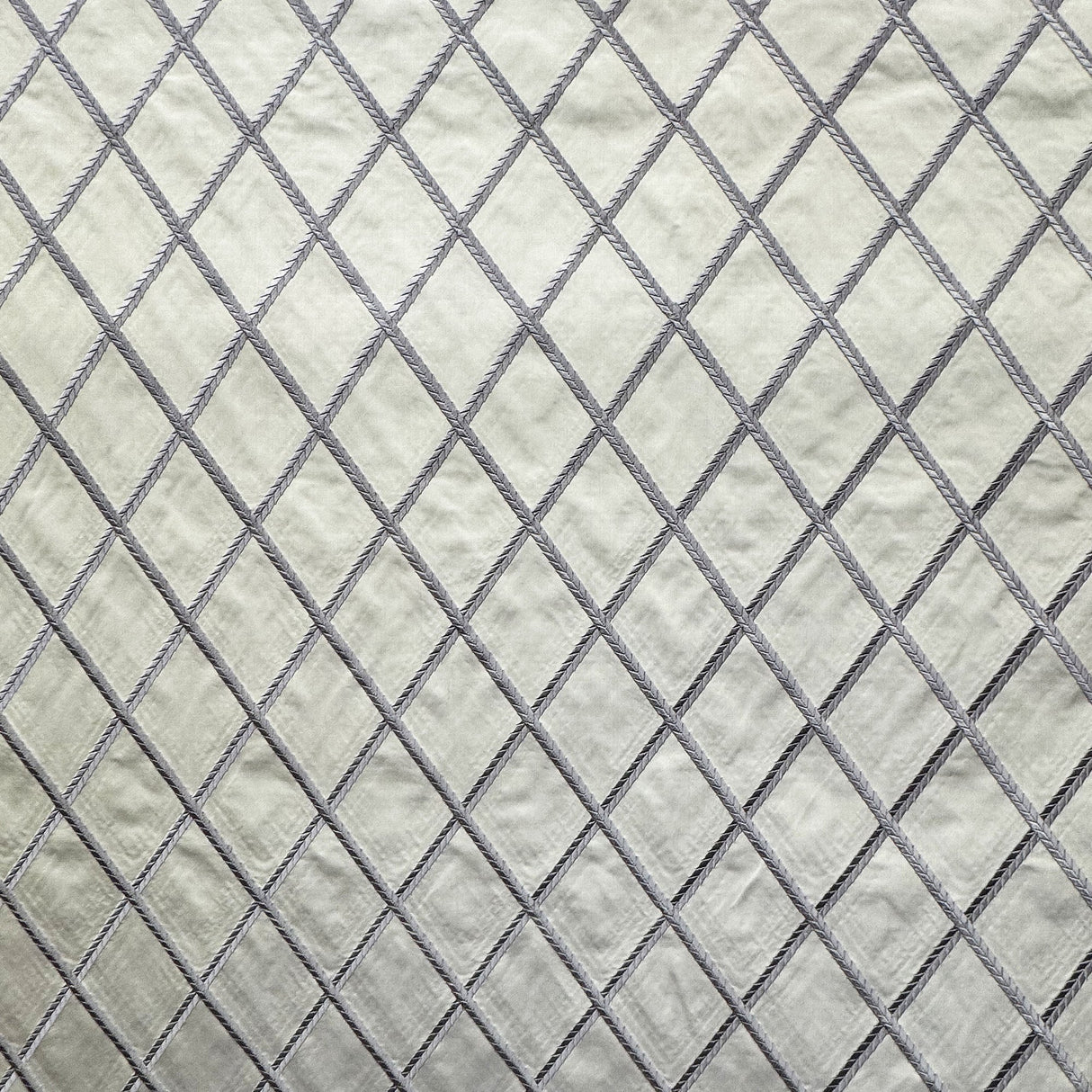 Fina Fabric 100 Percent Silk Taffeta Fabric - Diamond Embroidered, 54" Width (1 Yard)