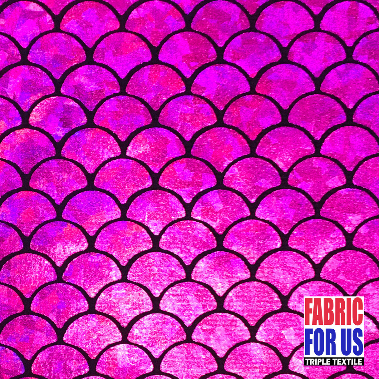 Mermaid Fish Scale Holographic Reflective Stretch Nylon Spandex Fabric - Red, Green, Royal, Fuchsia, Black, Silver, Gold, Turquoise, 58/60" Width