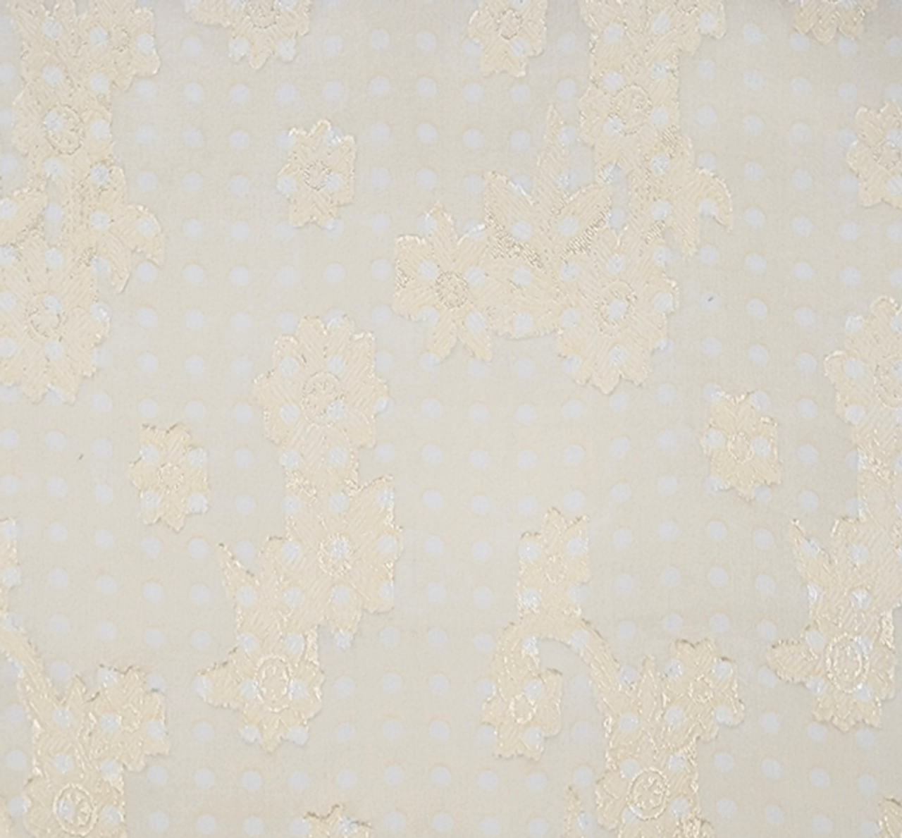 1 Yard Sheer Banana Floral Jacquard Chiffon Apparel Fabric 57 Inch Width