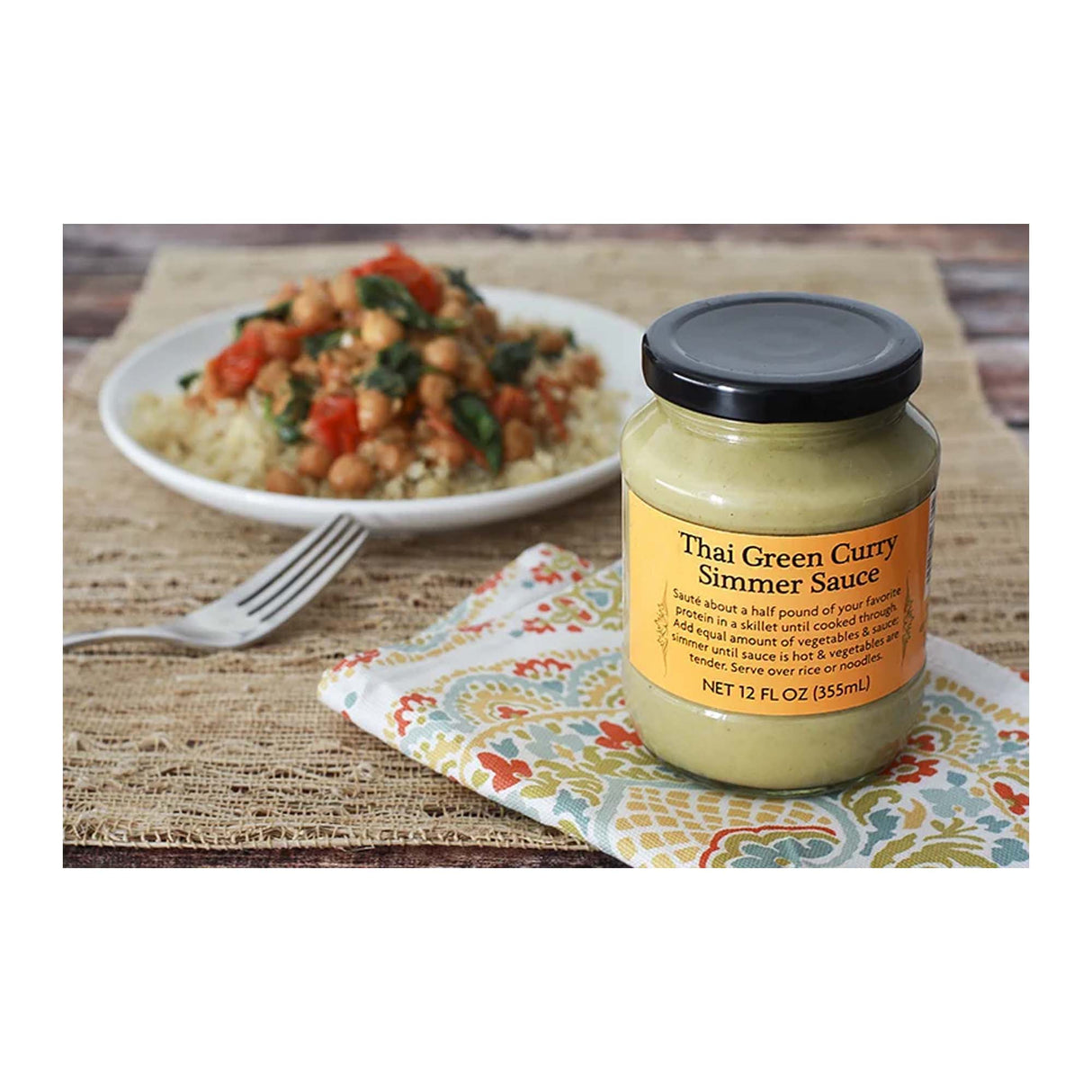 Thai Green Curry Simmer Sauce – Creamy Coconut & Spicy Thai-Style Curry Cooking Sauce