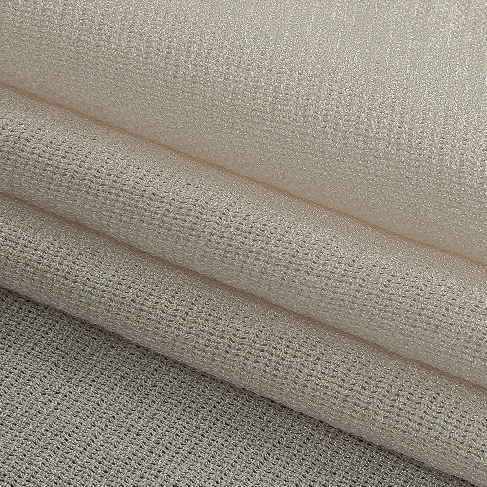 Italian Off-White Rayon and Acetate Tactile Woven