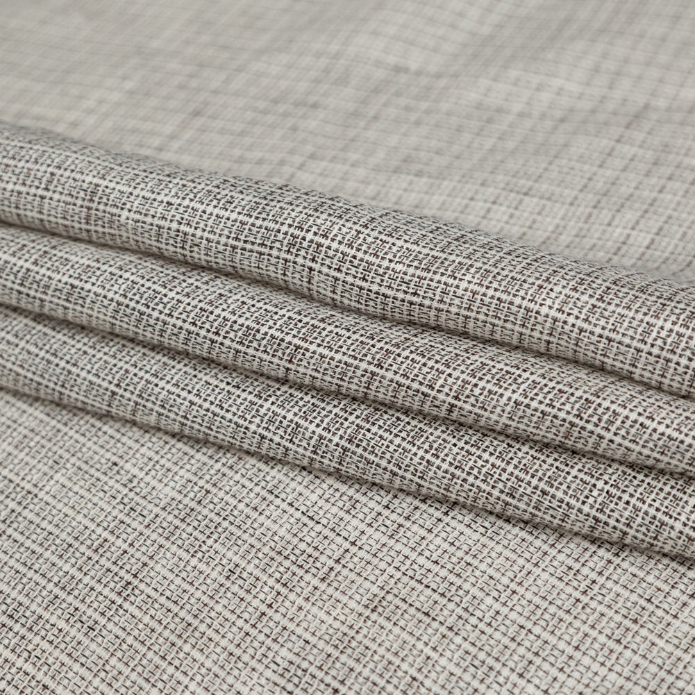White and Black Tweed Linen Scrim