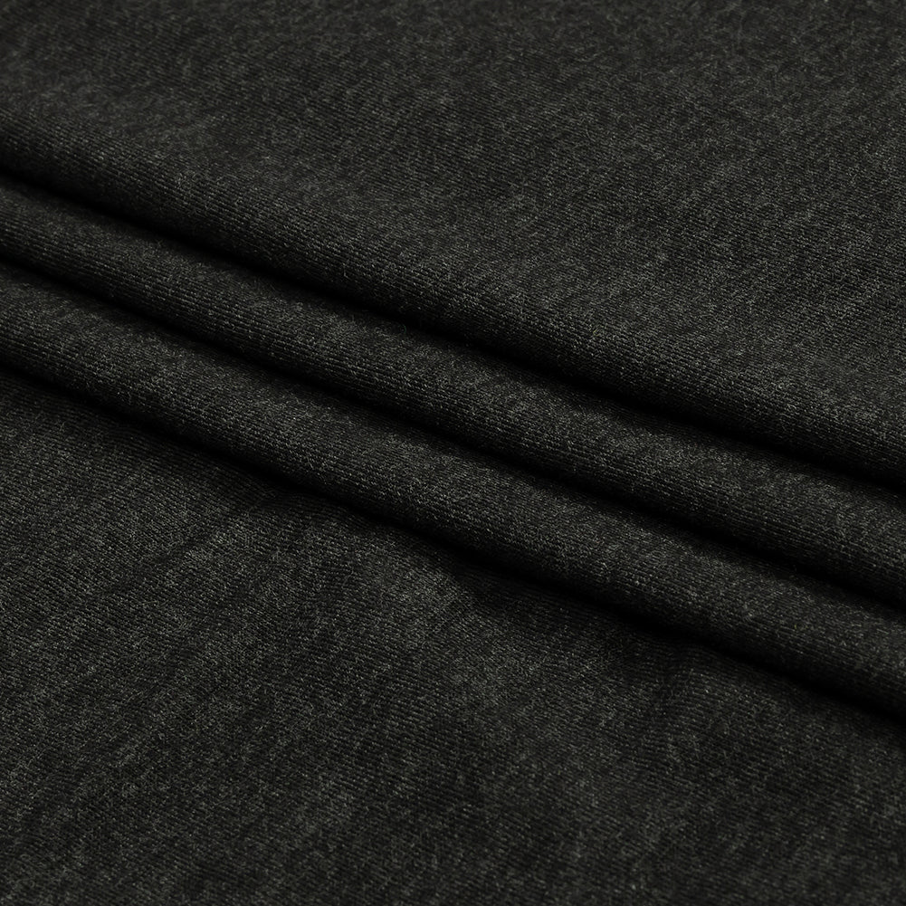 Heathered Charcoal Stretch Rayon Jersey