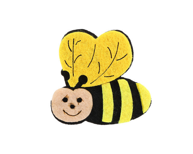 1 5/8" Black and Yellow Felt Bees - 100 PCS