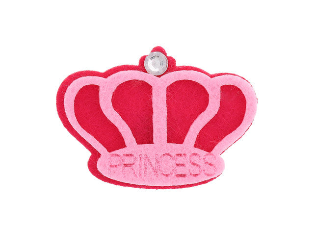 2" Pink Felt Princess Crowns - 100 PCS